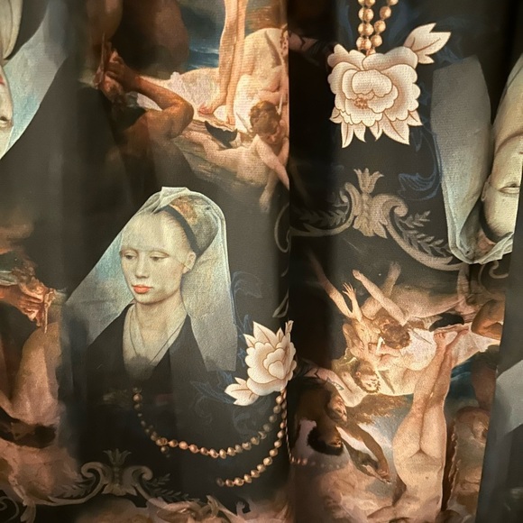 Y2K VINTAGE SPIN DOCTOR L renaissance art 2 wear woman a-line maxi dress - Picture 14 of 16